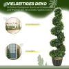 2 delig kunstplanten set, spiraalontwerp, cementbasis, groen 6