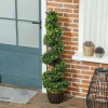 2 delig kunstplanten set, spiraalontwerp, cementbasis, groen 8