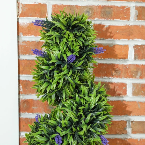 2 delig kunstplanten set, spiraalontwerp, cementbasis, groen 9