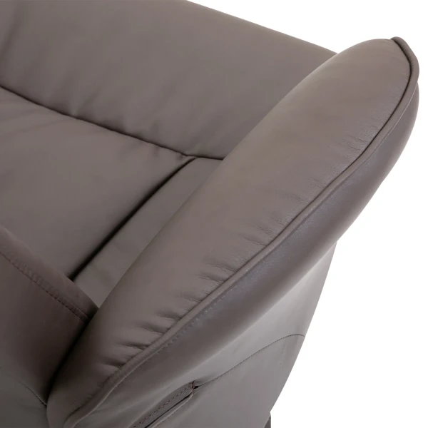 2 delige fauteuilset, fauteuil met voetenbank, relaxfauteuil met voetenbank, in hoogte verstelbaar, kantelbare rugleuning, bruin 10