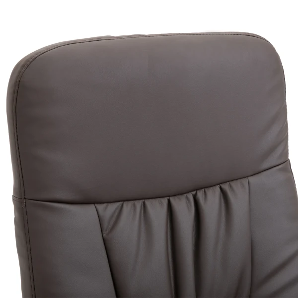 2 delige fauteuilset, fauteuil met voetenbank, relaxfauteuil met voetenbank, in hoogte verstelbaar, kantelbare rugleuning, bruin 8
