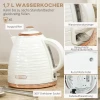 2 in 1 broodrooster en waterkoker set, 7 bruiningsniveaus, ontdooi en opwarmfunctie, crèmewit 5