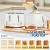 2 in 1 broodrooster en waterkoker set, 7 bruiningsniveaus, ontdooi en opwarmfunctie, crèmewit 6