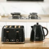 2 in 1 keukenset, broodrooster en waterkoker, meerdere opties, 1,7 l, 4 toasts tegelijk, kunststof, zwart 2