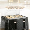 2 in 1 keukenset, broodrooster en waterkoker, meerdere opties, 1,7 l, 4 toasts tegelijk, kunststof, zwart 7