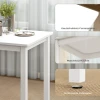 3 delige eettafelset met 2 stoelen, keukentafel voor compacte ruimtes, gestoffeerde stoelen, ruimtebesparend, mdf, wit 8