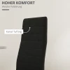 4 delige set eetkamerstoelen, armloos ontwerp, stoffen bekleding, metalen poten, zwart 6