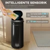 42 liter sensor afvalbak met soft close functie, aanraakvrije vuilnisbak van roestvrij staal voor hygiënische keukens 5