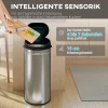 42 liter sensor afvalbak met soft close functie, aanraakvrije vuilnisbak van roestvrij staal voor hygiënische keukens 5