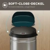 42 liter sensor afvalbak met soft close functie, aanraakvrije vuilnisbak van roestvrij staal voor hygiënische keukens 8