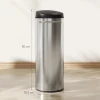 50 liter sensor vuilnisbak met soft close functie, aanraakvrije afvalbak van roestvrij staal voor hygiënische keukens, kantoren, zilverkleurig 4