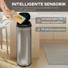 50 liter sensor vuilnisbak met soft close functie, aanraakvrije afvalbak van roestvrij staal voor hygiënische keukens, kantoren, zilverkleurig 5
