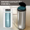 50 liter sensor vuilnisbak met soft close functie, aanraakvrije afvalbak van roestvrij staal voor hygiënische keukens, kantoren, zilverkleurig 6