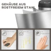 50 liter sensor vuilnisbak met soft close functie, aanraakvrije afvalbak van roestvrij staal voor hygiënische keukens, kantoren, zilverkleurig 7