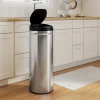 50 liter sensor vuilnisbak met soft close functie, aanraakvrije afvalbak van roestvrij staal voor hygiënische keukens, kantoren, zilverkleurig 9