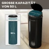 50 liter sensor vuilnisbak met soft close functie, aanraakvrije afvalemmer van roestvrij staal voor hygiënische keukens 6