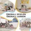 Aiyaplay 12 delige set schuimblokken om te klimmen, bouwen, kruipen, binnenspeelmatten met koordhoes, grijs+roze 9