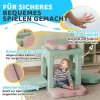 Aiyaplay 12 delige set schuimblokken voor klimmen, bouwen, kruipen, binnenspeelmatten met koordhoes, groen+roze 6