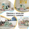 Aiyaplay 12 delige set schuimblokken voor klimmen, bouwen, kruipen, binnenspeelmatten met koordhoes, groen+roze 9