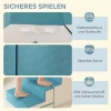 Aiyaplay 2 delige zachte speelblokken set voor peuters, kunstleer, schuim, voor klimmen, bouwen, spelen, beige+blauw 6