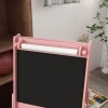 Aiyaplay 3 in 1 kinder ezel met papierrol, krijtbord, whiteboard, opbergmanden, 54 x 46,5 x 93 cm, roze 8