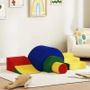 Aiyaplay 5 delig zacht bouwblokken set voor baby's & peuters, schuim, kunstleer, 5 creatieve vormen, indoor set voor klimmen, kruipen, spelen, kleurrijk 2