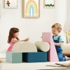 Aiyaplay 5 delige schuimblokken set voor baby's & peuters, om te bouwen, spelen, klimmen, indoor set, schuim, kleurrijk 2