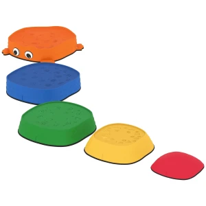 Aiyaplay 5 delige set balansstenen, stapelbaar, vorm van een kikker, kunststof, kleurrijk 1