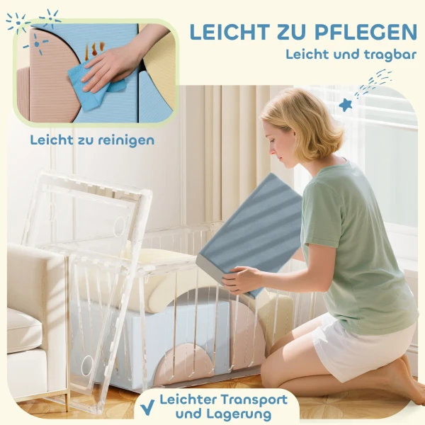 Aiyaplay 5 delige set schuimklimblokken, koordhoes, lichtgewicht, voor bouwen, kruipen, klimmen, kleurrijk 8