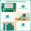 Aiyaplay 5 in 1 kinderglijbaanset, telescoop, basketbalring, kunststof, geel+groen 7