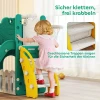 Aiyaplay 5 in 1 kinderglijbaanset, telescoop, basketbalring, kunststof, geel+groen 8