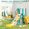 Aiyaplay 5 in 1 kinderglijbaanset, telescoop, basketbalring, kunststof, geel+groen 9