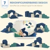 Aiyaplay 7 delige set klimblokken voor baby's & peuters, zacht klimset voor binnenshuis, stof, schuim, kleurrijk 5