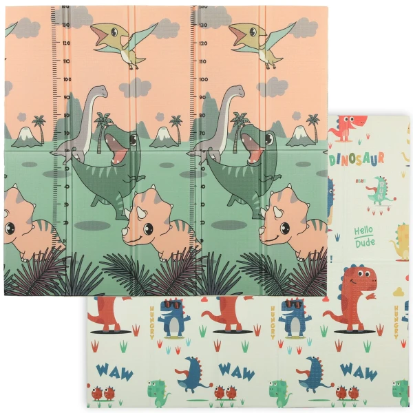 Aiyaplay baby speelmat 196 x 176 x 1,5 cm opvouwbaar dubbelzijdige kruipmat meerkleurig 1