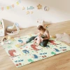 Aiyaplay baby speelmat 196 x 176 x 1,5 cm opvouwbaar dubbelzijdige kruipmat meerkleurig 2