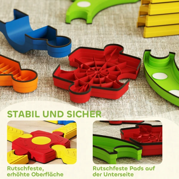 Aiyaplay balancebalken voor kinderen, interactief rek, antislip, kunststof, kleurrijk 10