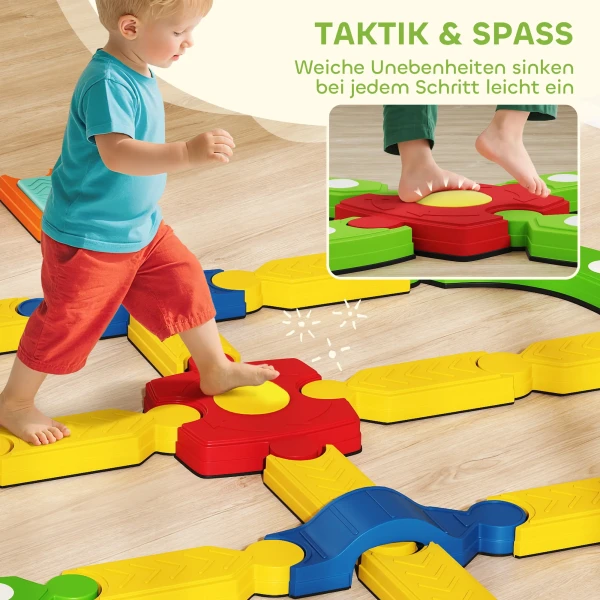Aiyaplay balancebalken voor kinderen, interactief rek, antislip, kunststof, kleurrijk 7