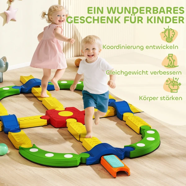 Aiyaplay balancebalken voor kinderen, interactief rek, antislip, kunststof, kleurrijk 8