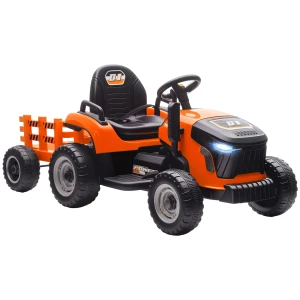 Aiyaplay elektrische kindtractor, opzit tractor met afstandsbediening, zachte start, voor kinderen van 3 8 jaar, oranje 1