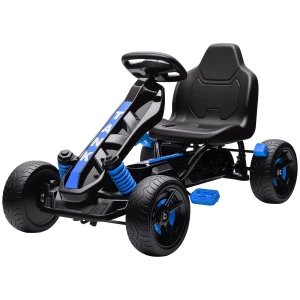 Aiyaplay gokart met pedalen, trapauto voor kinderen met rem, antislip wielen, metalen frame, 3 6 jaar, blauw 1