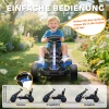 Aiyaplay gokart met pedalen, trapauto voor kinderen met rem, antislip wielen, metalen frame, 3 6 jaar, blauw 6