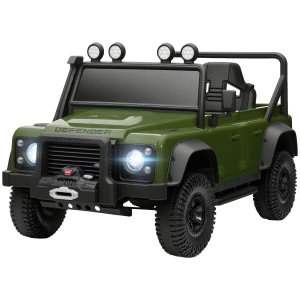 Aiyaplay kinder elektrische auto, 12v batterij aangedreven, afstandsbediening, muziek functie, claxon, led lichten, groen 1