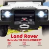 Aiyaplay kinder elektrische auto, 12v batterij aangedreven, afstandsbediening, muziek functie, claxon, led lichten, wit 5