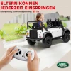 Aiyaplay kinder elektrische auto, 12v batterij aangedreven, afstandsbediening, muziek functie, claxon, led lichten, wit 9