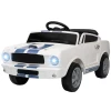 Aiyaplay kinder elektrische auto 12v kinderwagen met 2,4 ghz afstandsbediening, 2 motor claxon, led, muziek wit 1