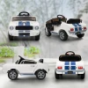 Aiyaplay kinder elektrische auto 12v kinderwagen met 2,4 ghz afstandsbediening, 2 motor claxon, led, muziek wit 10
