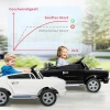 Aiyaplay kinder elektrische auto 12v kinderwagen met 2,4 ghz afstandsbediening, 2 motor claxon, led, muziek wit 7