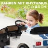 Aiyaplay kinder elektrische auto 12v kinderwagen met 2,4 ghz afstandsbediening, 2 motor claxon, led, muziek wit 8