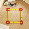 Aiyaplay kinder evenwichtsbalk set, vrij vormbaar, kunststof, flexibele onderdelen, geel+rood 10