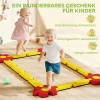 Aiyaplay kinder evenwichtsbalk set, vrij vormbaar, kunststof, flexibele onderdelen, geel+rood 7